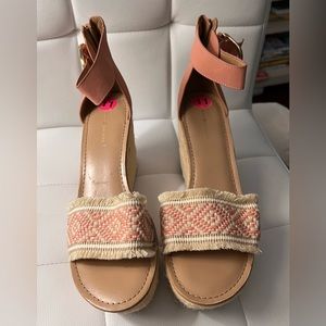 Womens Sandals Size 11 -Pink Espadrilles Wedges - Tommy Hilfiger Shoes